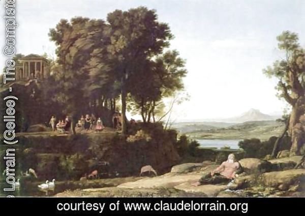 Claude Lorrain (Gellee) - Landscape with Apollo and the Muses, 1652