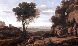 Claude Lorrain (Gellee) - Landscape with David at the Cave of Abdullam, 1658
