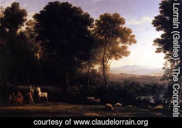 Claude Lorrain (Gellee) - Landscape with Erminia in Discourse with the Old Man and his Sons