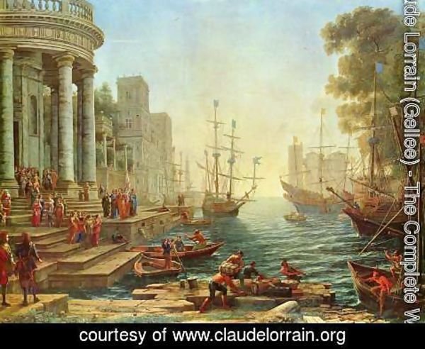 Claude Lorrain (Gellee) - Seaport with the Embarkation of St. Ursula