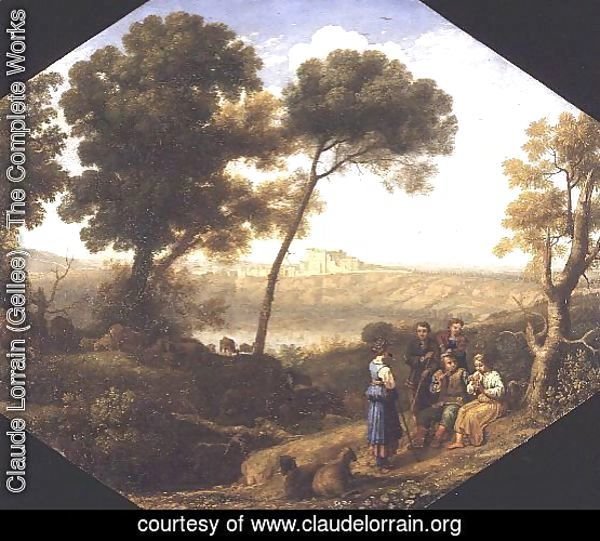 Pastoral landscape with a view of Lake Albano and Castel Gondolfo, 1639