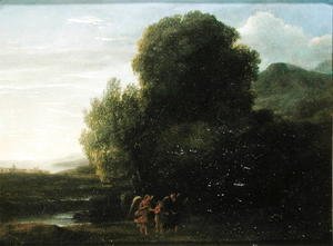 Claude Lorrain (Gellee) - Landscape with St John the Baptist