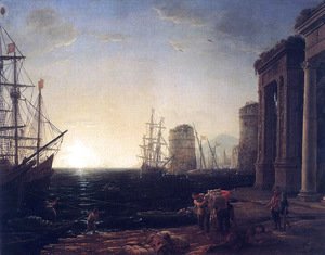 Claude Lorrain (Gellee) - Harbour Scene at Sunset
