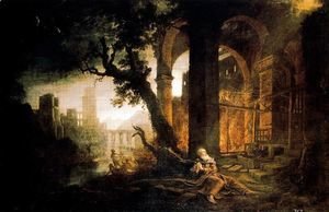 Claude Lorrain (Gellee) - Landscape with the temptations of San Antonio Abad