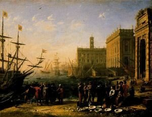 Claude Lorrain (Gellee) - View of a Port with the Capitol