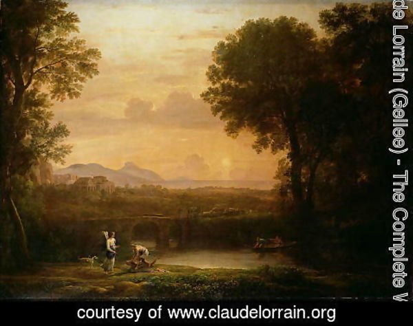 Claude Lorrain (Gellee) - Landscape at Dusk
