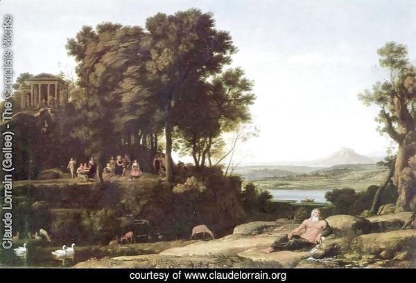Landscape with Apollo, the Muses and a river god