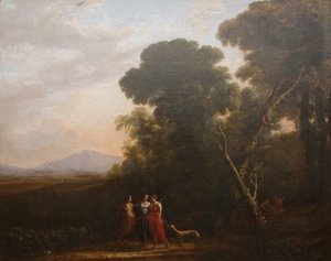 Claude Lorrain (Gellee) - Roman Ideal Landscape with Cephalus, Procris, and Diana