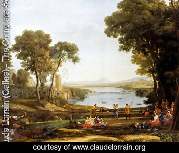 Claude Lorrain (Gellee) - Landscape With The Marriage Of Isaac And Rebekah