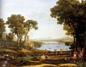 Claude Lorrain (Gellee) - Landscape With The Marriage Of Isaac And Rebekah