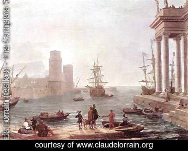 Claude Lorrain (Gellee) - Port Scene with the Departure of Ulysses from the Land of the Feaci 1646