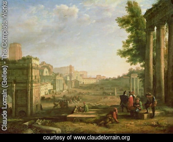 View of the Campo Vaccino, Rome, 1636