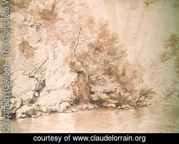 Claude Lorrain (Gellee) - A Study for a landscape