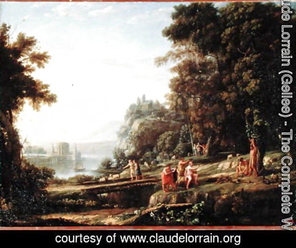 Claude Lorrain (Gellee) - Landscape with Apollo and Marsyas, 1639-40
