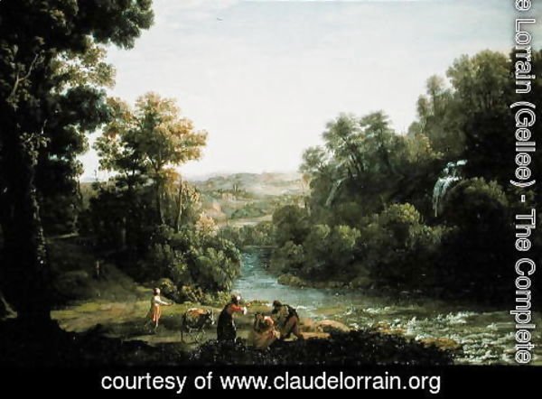 Claude Lorrain (Gellee) - Wooded Landscape with a Brook, 1630