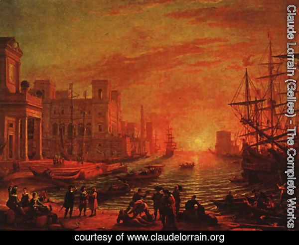 Sea Port at Sunset, 1639