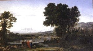 Claude Lorrain (Gellee) - Landscape with Jacob and Laban and Laban's Daughters, 1654