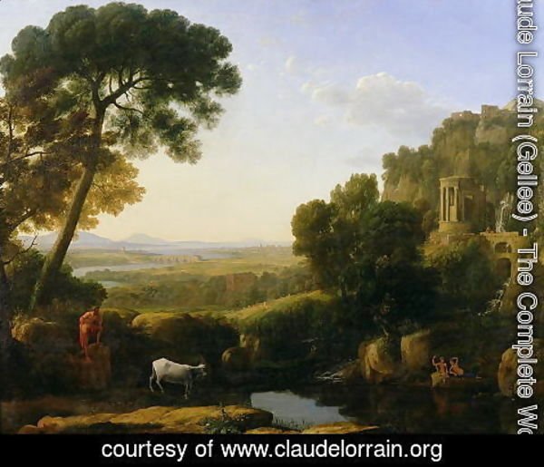 Claude Lorrain (Gellee) - A Sunset or Landscape with Argus Guarding Io
