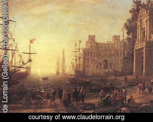 Claude Lorrain (Gellee) - Port with Villa Medici