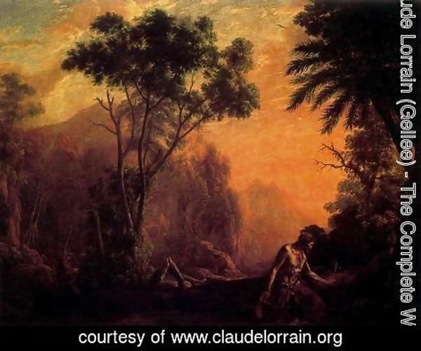 Claude Lorrain (Gellee) - Landscape with hermit