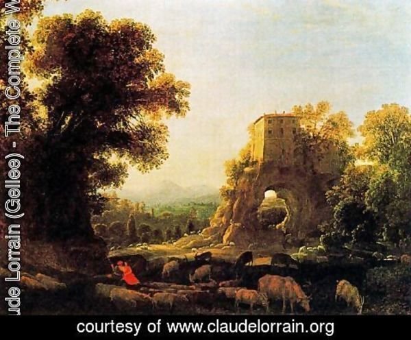 Claude Lorrain (Gellee) - Landscape with pastors