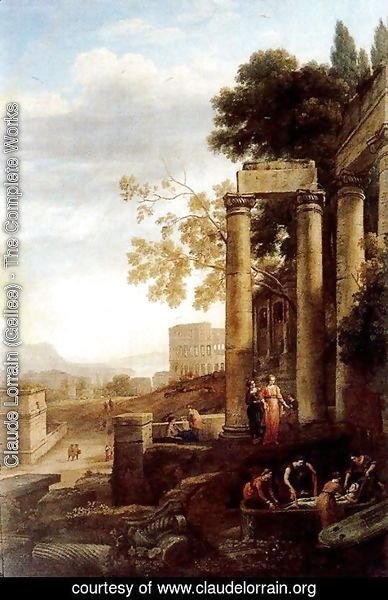 Landscape with the burial of St. Serapia by Claude Lorrain (Gellee ...