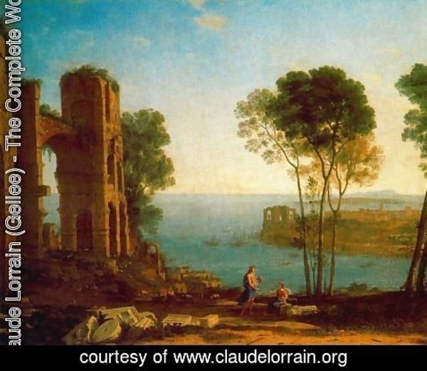 Claude Lorrain (Gellee) - The Bay's Port with Apollo and the Cumaean sibyl
