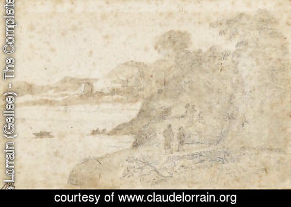 Claude Lorrain (Gellee) - A river landscape