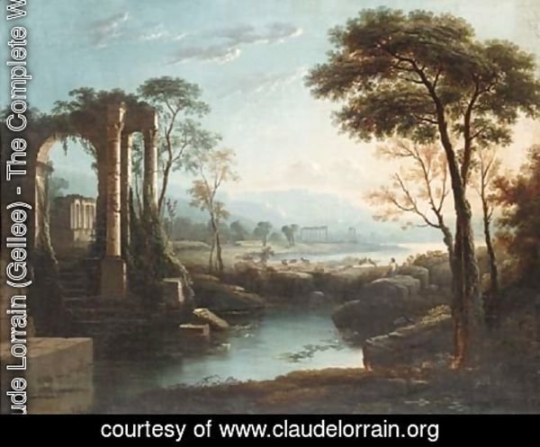 Claude Lorrain (Gellee) - A goatherd by Arcadian ruins
