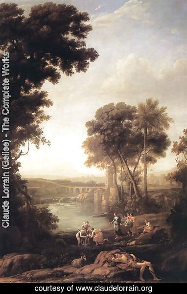 Claude Lorrain (Gellee) - Landscape with the Finding of Moses 1637-39