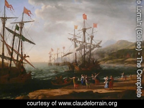 Claude Lorrain (Gellee) - Marine with the Trojans Burning their Boats 1643